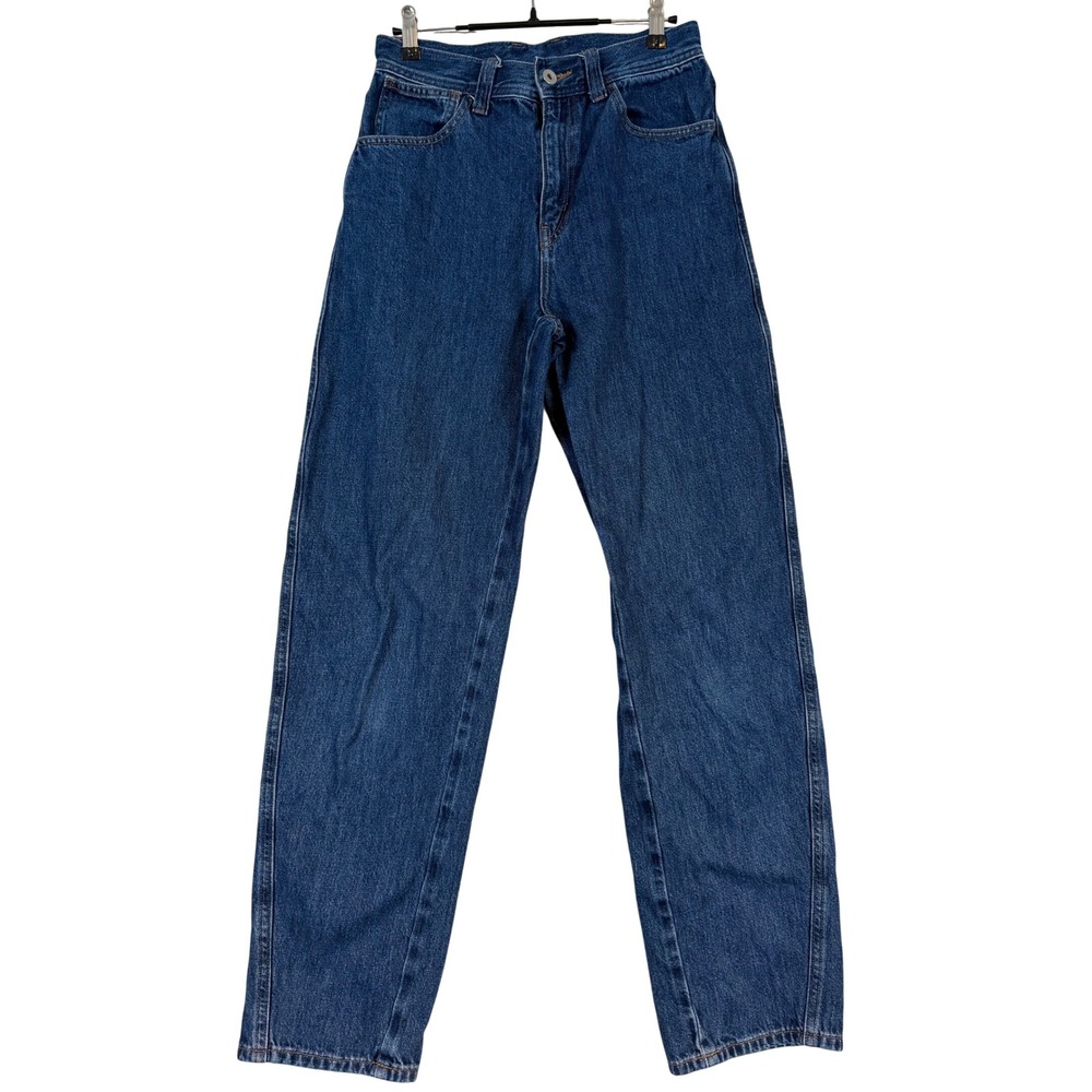 Uniqlo Womens High Rise Straight Leg Jeans Blue Denim 26x31 Mom Jeans C Lemaire